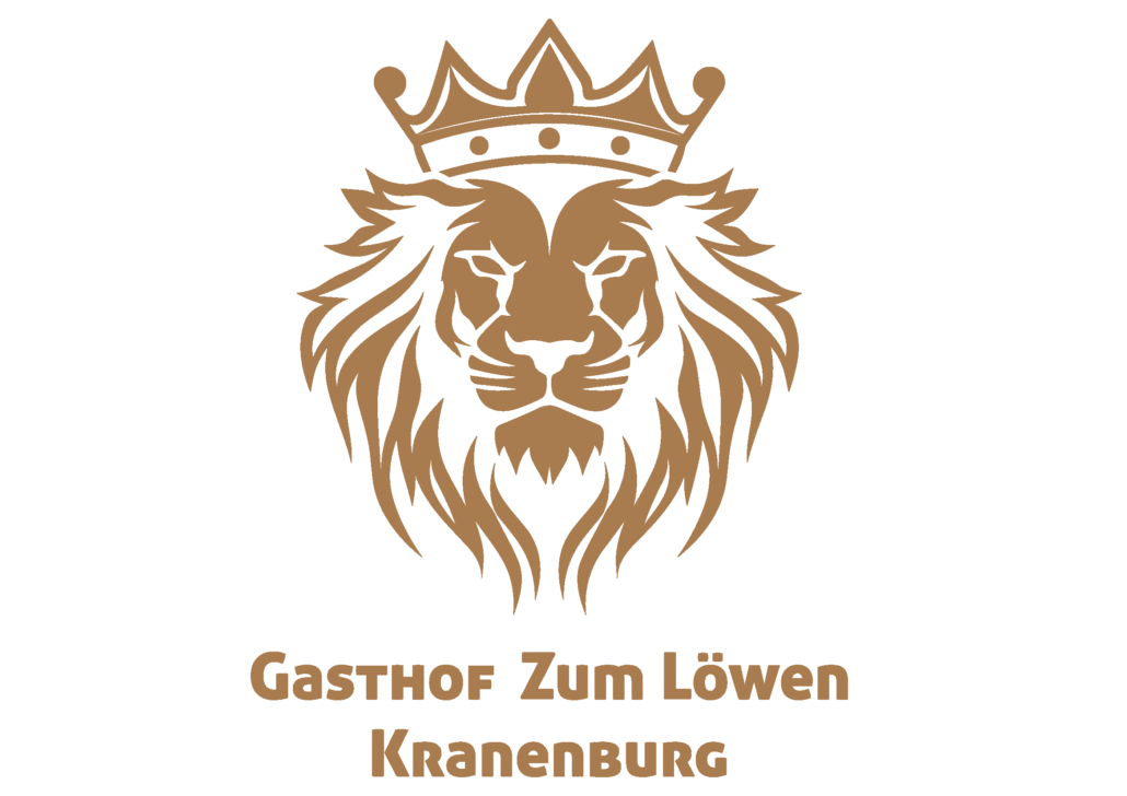 Logo Gasthof Zum Löwen Kranenburg (Bild eines Löwen mit Krone)