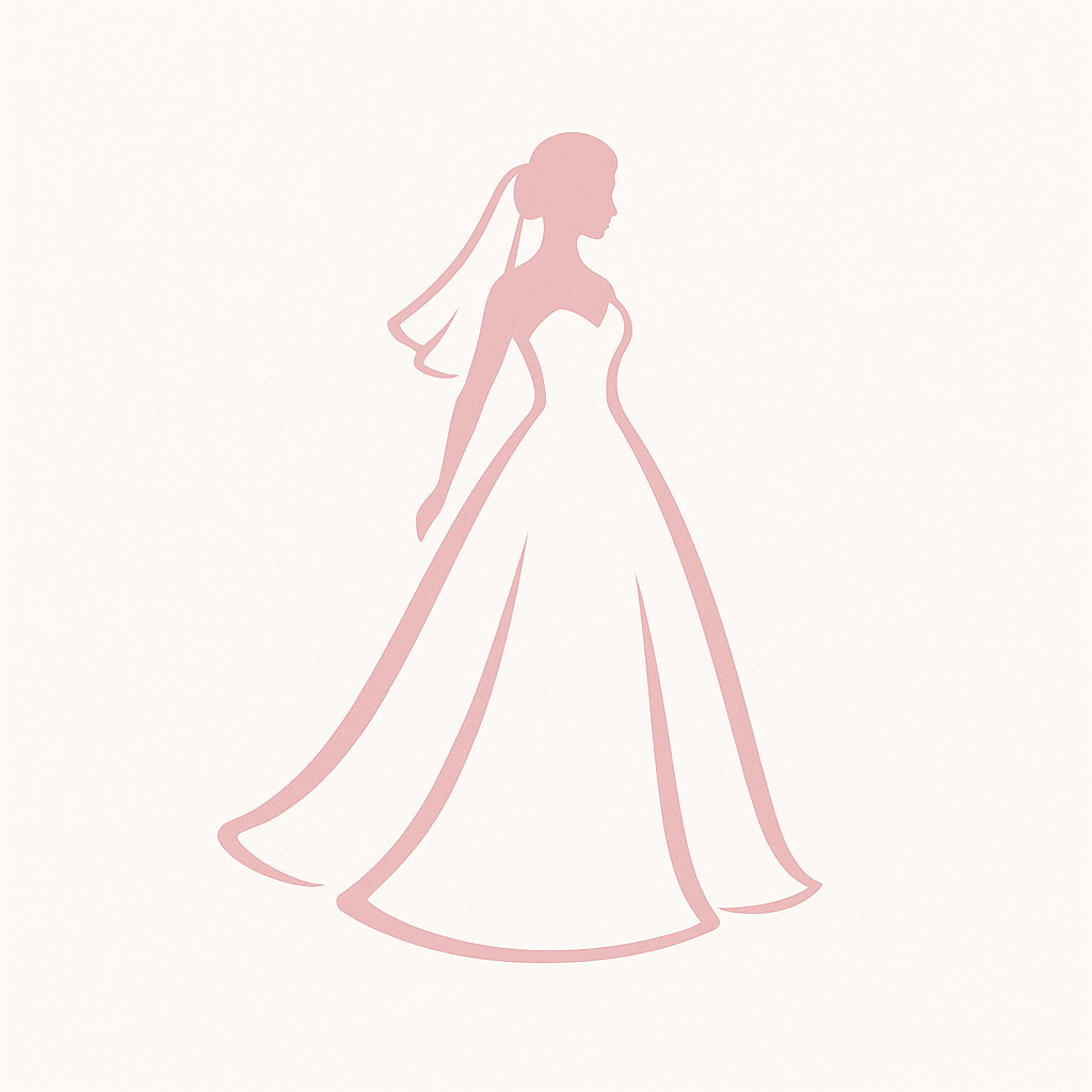 Logo Perfect Dress (Silhouette einer Braut mit Schleier)